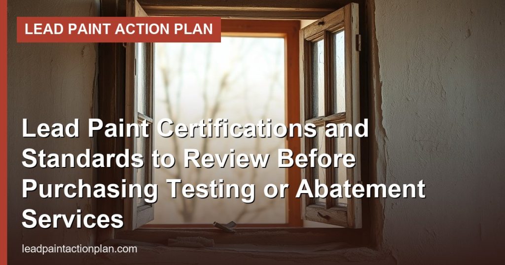 Lead Paint Certifications and Standards to Review Before Purchasing Testing or Abatement Services
