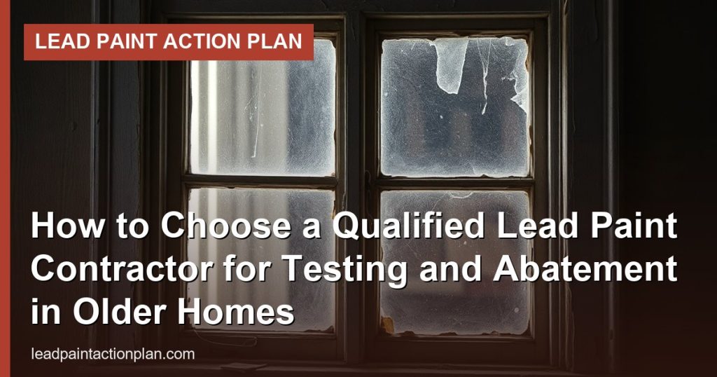 How to Choose a Qualified Lead Paint Contractor for Testing and Abatement in Older Homes