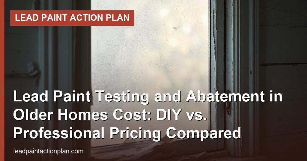 Lead Paint Testing and Abatement in Older Homes Cost: DIY vs. Professional Pricing Compared