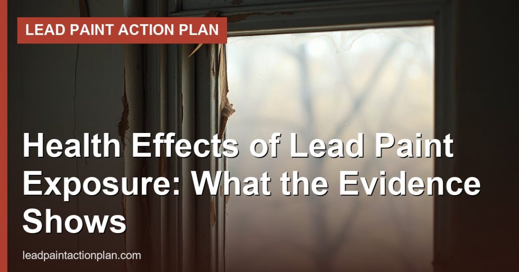 Health Effects of Lead Paint Exposure: What the Evidence Shows