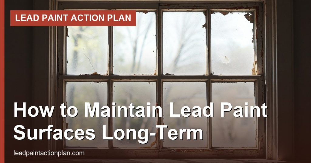 How to Maintain Lead Paint Surfaces Long-Term