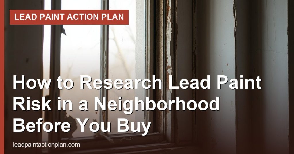 How to Research Lead Paint Risk in a Neighborhood Before You Buy