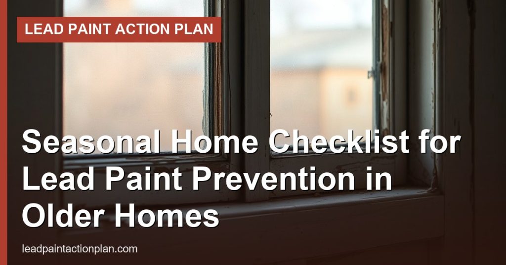Seasonal Home Checklist for Lead Paint Prevention in Older Homes