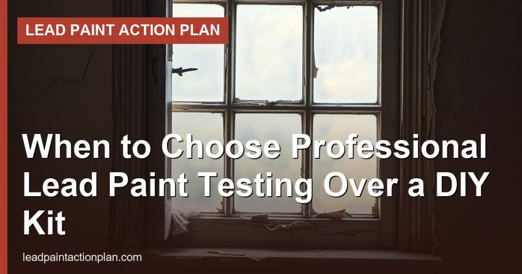When to Choose Professional Lead Paint Testing Over a DIY Kit